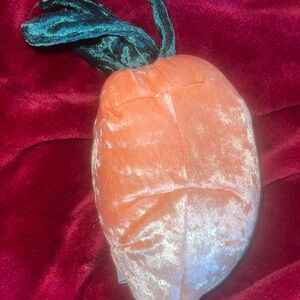 Pier 1 Orange Velvet Carrot w/Bunny Family